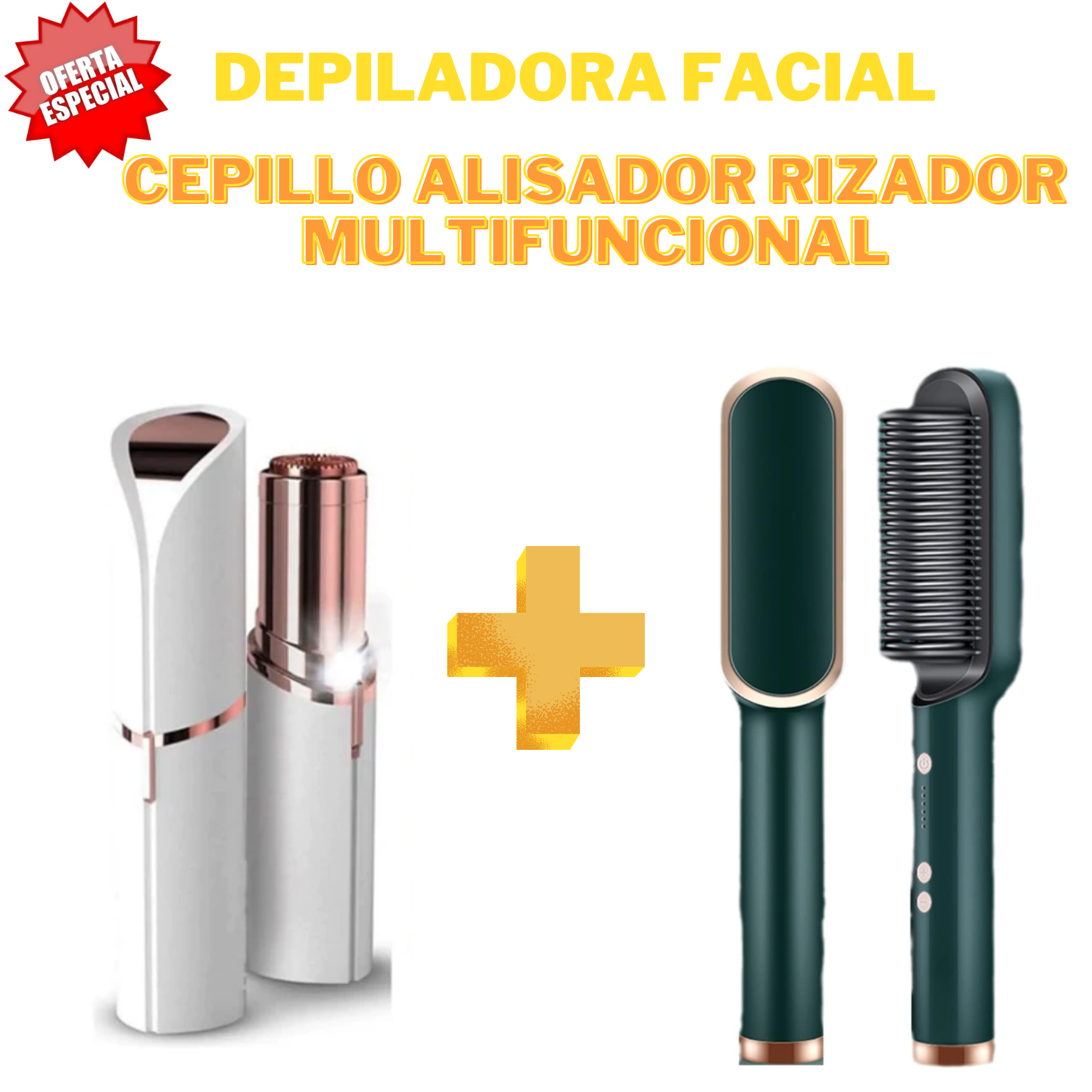 Depiladora Facial + Cepillo Alisador